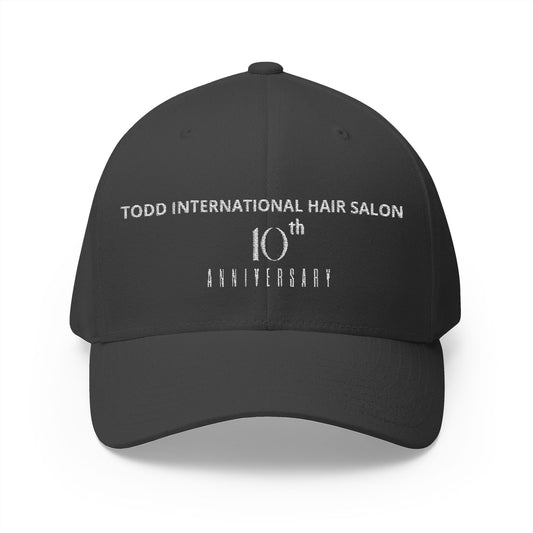 Custom Embroidered Anniversary Cap - Todd International Hair Salon 10th Anniversary