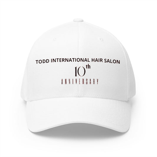 Custom Embroidered Anniversary Cap - Todd International Hair Salon 10th Anniversary