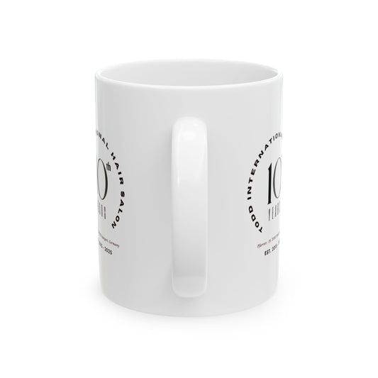 10th Anniversary Ceramic Mug - Celebrate a Decade of Excellence